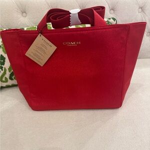 Coach Vibrant Red Tote Bag